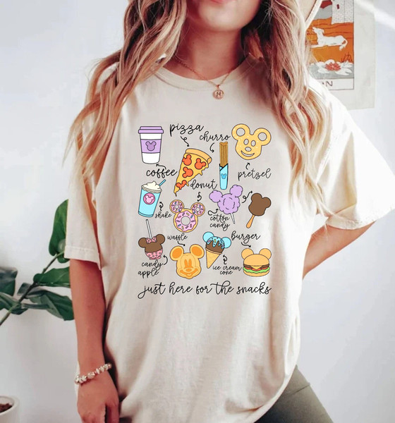 Disney Snacks Comfort Colors® Shirt, Colorful Vacay Shirt, Disney Aesthetic Shirt, Disneyland Shirt, Disneyworld Shirt, Disney Family Shirt - 1.jpg