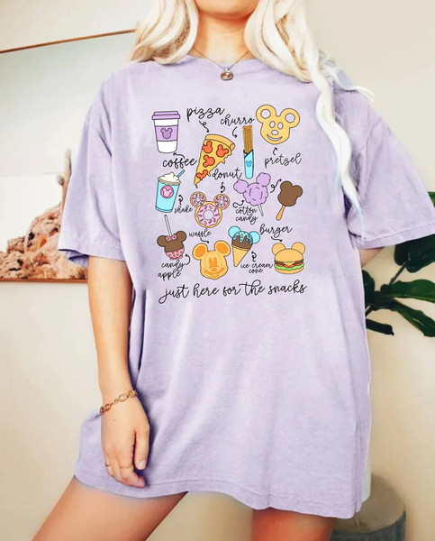 Disney Snacks Comfort Colors® Shirt, Colorful Vacay Shirt, Disney Aesthetic Shirt, Disneyland Shirt, Disneyworld Shirt, Disney Family Shirt - 3.jpg