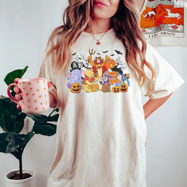 Vintage Winnie the Pooh Halloween Comfort Colors® Shirt, Retro Disney Halloween Shirt, WDW Magic Kingdom Shirt, Halloween Matching Shirt - 3.jpg