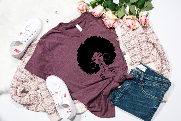Afro Women Shirt, Afro Girl, Black Girl Shirt, Black Girl Gifts, Black Girl Magic, Gift for Woman, Black Woman Shirt, Gift for Her - 4.jpg