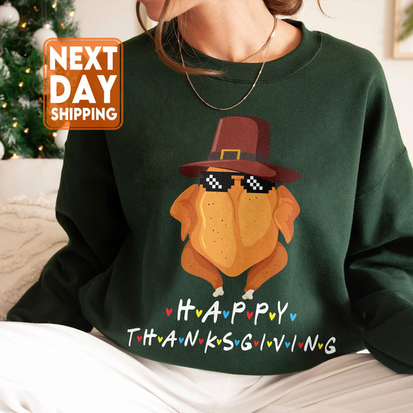 Happy Thanksgiving Crewneck Sweatshirt, Thanksgiving Mom Shirt, Thanksgiving Turkey Gobble T-shirt, Funny Retro Thanksgiving Hoodie - 1.jpg