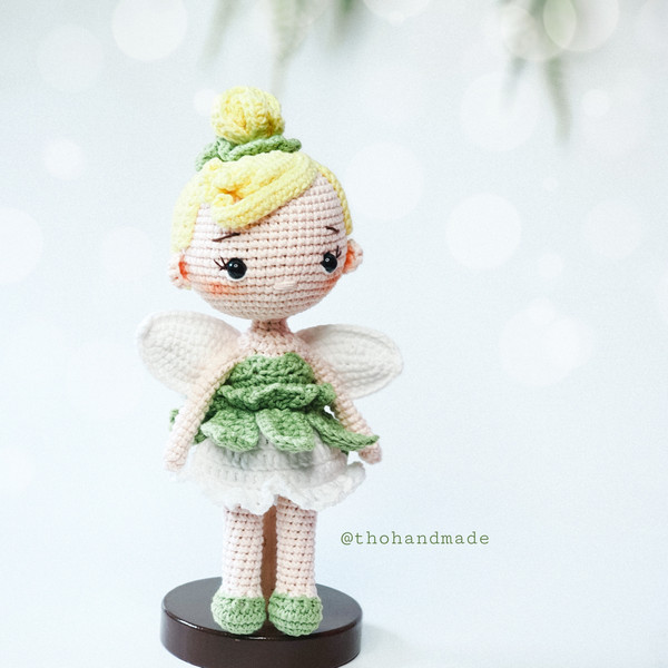 Tinker Bell crochet amigurumi doll, cuddle doll, amigurumi princess disney,  stuffed doll, crochet disney doll for sale, disney plush dolls.jpg