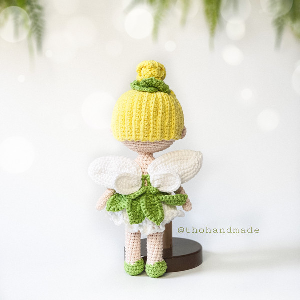 Tinker Bell crochet amigurumi doll, cuddle doll, amigurumi princess disney,  stuffed doll, crochet disney doll for sale, disney plush dolls (3).jpg