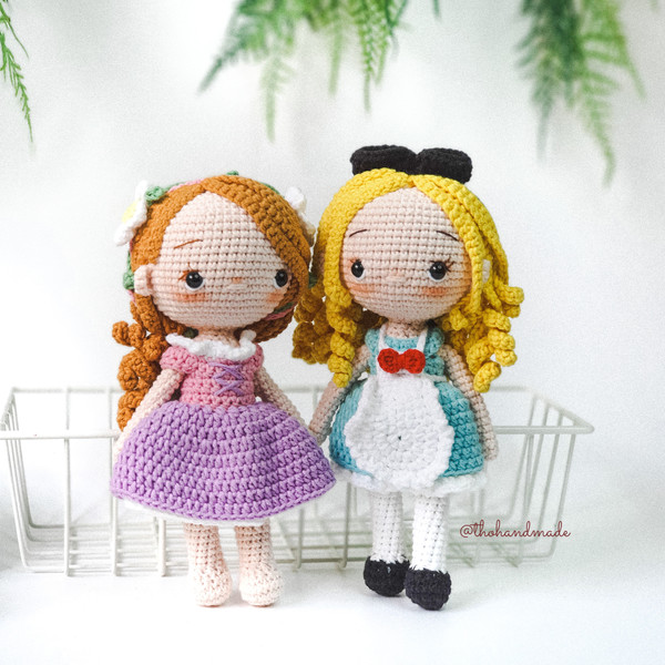 Alice crochet amigurumi doll, amigurumi princess doll, Alice in wonderland amigurumi princess, stuffed doll, baby shower gift, birthday gift (10).jpg
