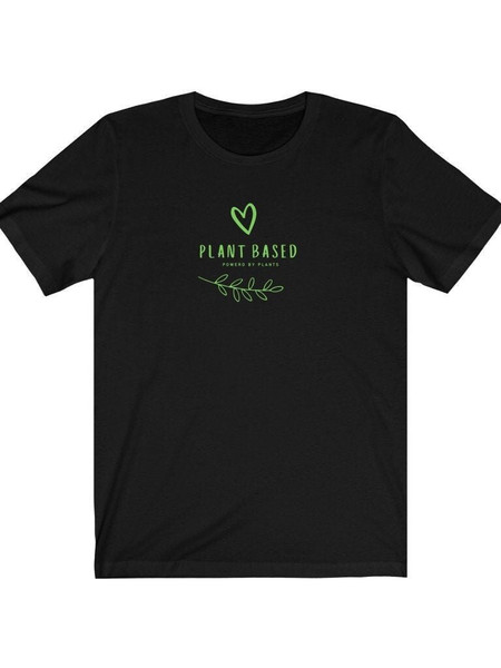 Plant-Based T-shirt, Powered By Plants Shirt, Run on Veggies Shirt, Vegetarian Shirt, Vegan t-shirt, Unisex T-Shirt - 2.jpg