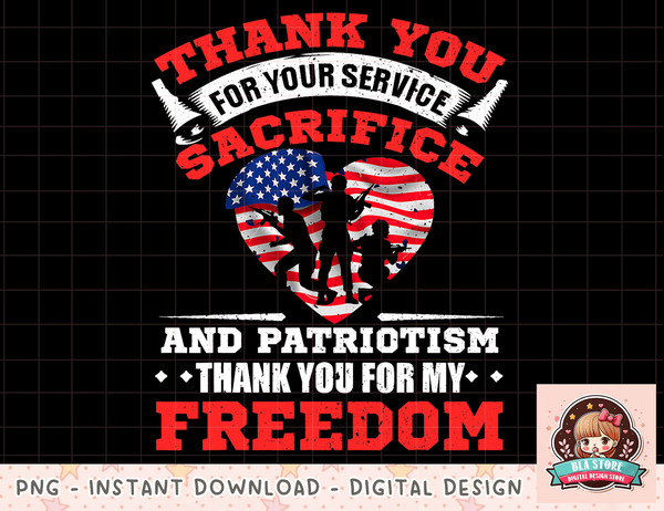 Veterans 4th Of July Thank You American Flag png, instant download, digital print.jpg