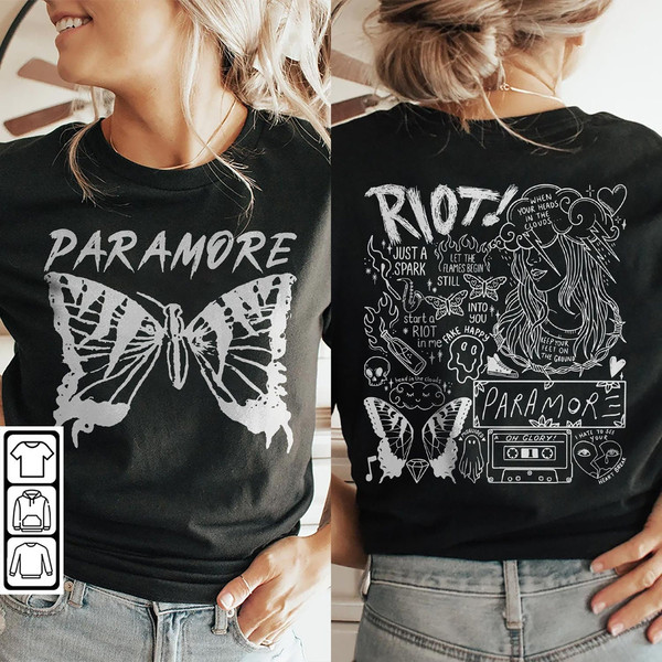 Paramore Doodle Art Shirt,Retro Paramore Tattoo Tour 2023,Vintage