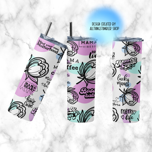 20oz Mother's Day Tumbler png Skinny Tumbler Straight  sublimation wrap PNG Digital Download-10.jpg