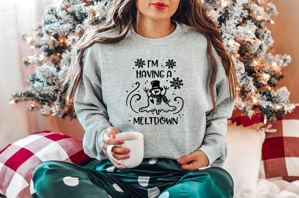 Christmas Sweatshirt,I'm Having Melting Down Shirt,Christmas Shirt,Funny Christmas Shirt,Cute Snowman Sweat,2023 New Year Tee,Christmas Gift - 2.jpg