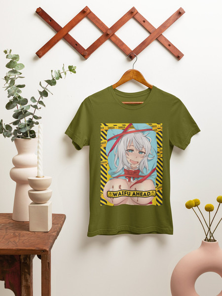Waifu ahead T-shirt, Anime shirt, Anime merch, Anime graphic tee, Waifu shirt, Anime lover gift, Manga lover gift, Manga waifu shirt - 2.jpg