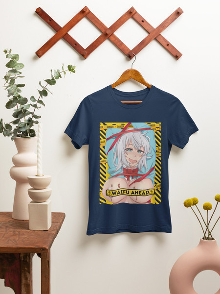 Waifu ahead T-shirt, Anime shirt, Anime merch, Anime graphic tee, Waifu shirt, Anime lover gift, Manga lover gift, Manga waifu shirt - 3.jpg