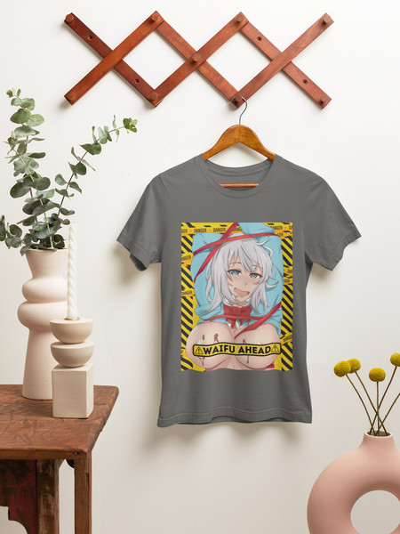 Waifu ahead T-shirt, Anime shirt, Anime merch, Anime graphic tee, Waifu shirt, Anime lover gift, Manga lover gift, Manga waifu shirt - 4.jpg