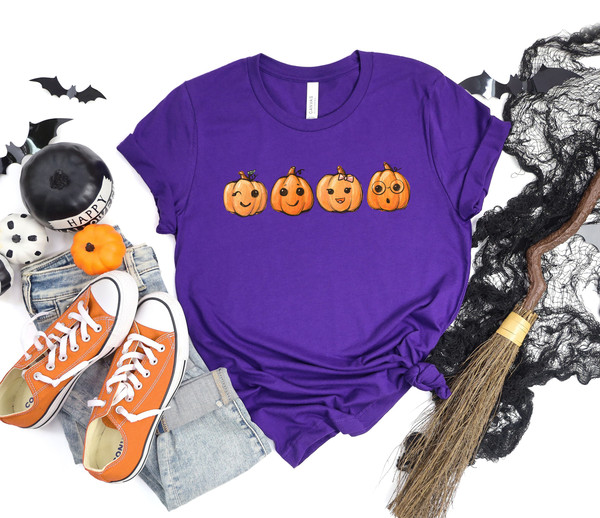 Pumpkin Shirt,Pumpkin Tee Shirt,Jack o Lantern,Thanksgiving Graphic Shirt,2022 Fall Harvest,Cute Fall Shirts For Women,Matching Youth Shirt - 3.jpg