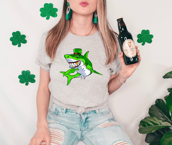 St Patricks Shark Shirt,Lucky Shark Shirt,Shark Sweatshirt,Lucky Shamrock Sweatshirt,Cute St Patricks Day Gifts,Retro St Patricks Day Shirts - 2.jpg