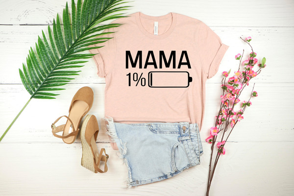 Tired Mommy Baby Shirts,Low Battery Charge Mama Tee,Family Matching T-Shirts,Charged Battery Shirts,Baby Announcement Shirts,Love Tired Mama - 2.jpg