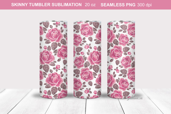Watercolor roses. Seamless Tumbler Wrap B 01.jpg