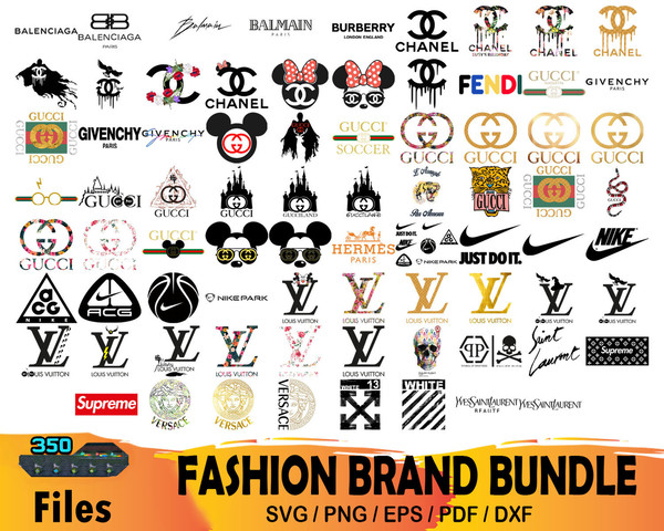 Hottest Luxury Brand Logo Svg Bundle, Fashion Brand Svg, Fam - Inspire ...