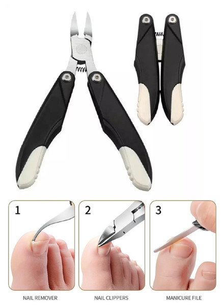 Foldable Long Handle Toenail Clippers Scissors for Seniors Thick
