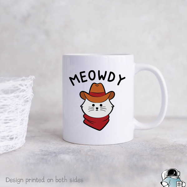 Funny Cat Mug, Meowdy Mug, Cat Gifts, Cat Lover Gift, Cat Mom Gift, Cat Coffee Mug, Cat Coffee Cup, Cat Rescue Gifts, Cowboy Gifts - 1.jpg