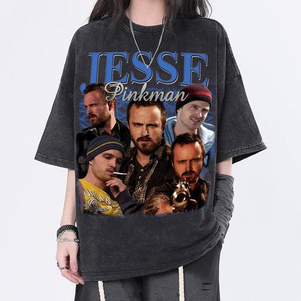 Jesse Pinkman Vintage Washed Shirt, Retro Breaking Bad T-Shirt, Heisenberg Shirt, Walter White Shirt, Actor Homage Tee - 1.jpg