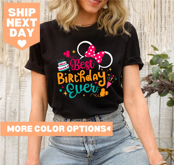 Best Birthday Ever Minnie Disney Shirt, Disney Shirt, Disney Birthday Party Shirt, Matching Disney Birthday Shirt, Birthday Girl Shirt, - 1.jpg