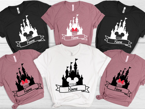 Disneyland Custom Name Shirts, Mickey And Minnie T-shirt, Disney Couple Shirt, Disney Castle Shirt, Disney Family Vacation, Disneyworld Tee - 1.jpg