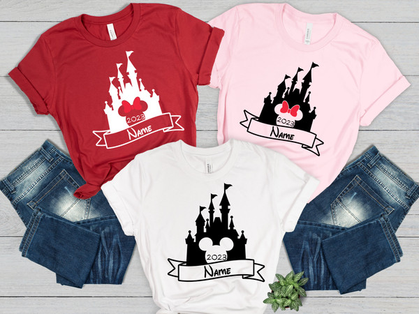 Disneyland Custom Name Shirts, Mickey And Minnie T-shirt, Disney Couple Shirt, Disney Castle Shirt, Disney Family Vacation, Disneyworld Tee - 5.jpg