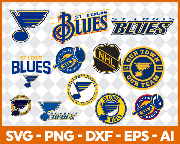 St Louis Blues SVG Files, St Louis Blues Logo SVG, PNG Logo - Inspire Uplift