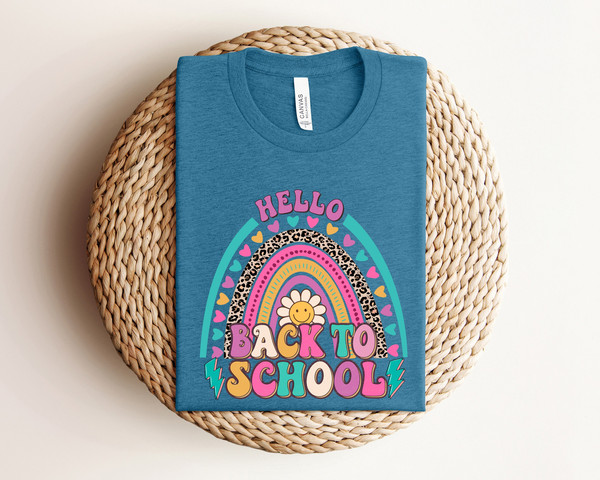 Hello Back To School Shirt, Teacher Shirt, First Day Of School Shirt, Back To School Shirt, Teacher Tee, Teacher Apparel, Hello School Tee - 1.jpg