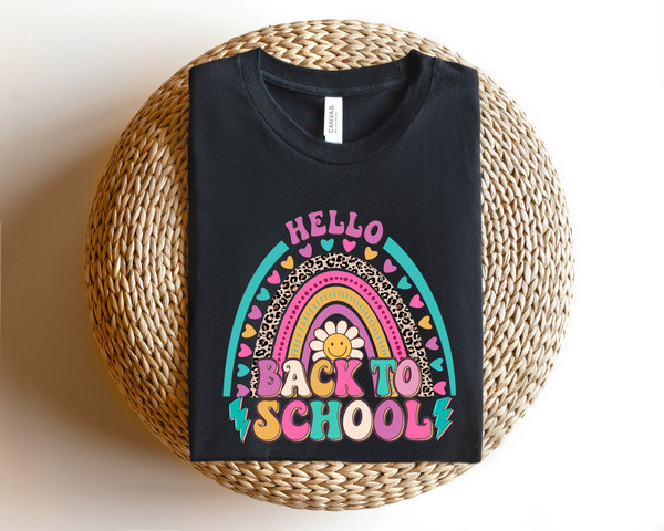 Hello Back To School Shirt, Teacher Shirt, First Day Of School Shirt, Back To School Shirt, Teacher Tee, Teacher Apparel, Hello School Tee - 5.jpg