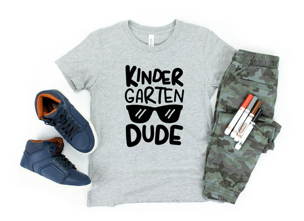 Kindergarten Dude, Boys Kindergarten Shirt, Boys Back to School Shirt, First Day of Kindergarten Shirt, Personalized - 3.jpg
