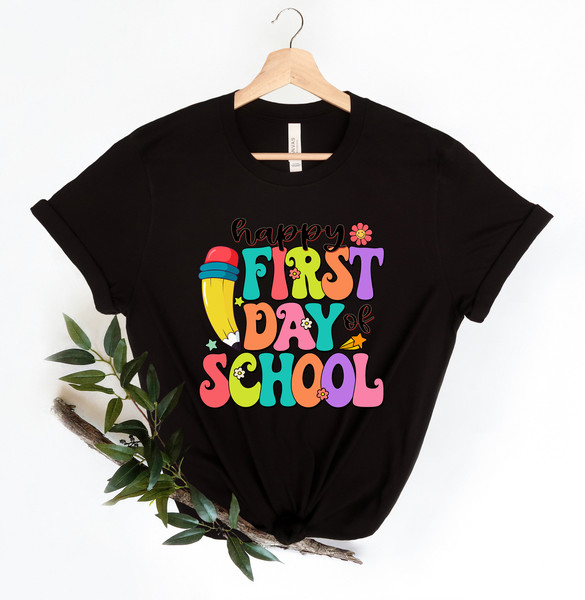 Happy First Day Of The School Shirt, Back to School, First Day of School Outfit, Kids Back To School Shirt,Gaming School Shirt,Teacher Gift - 2.jpg