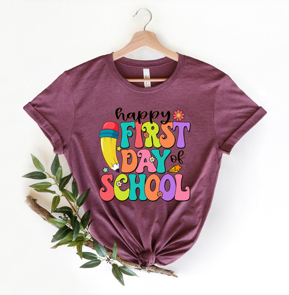 Happy First Day Of The School Shirt, Back to School, First Day of School Outfit, Kids Back To School Shirt,Gaming School Shirt,Teacher Gift - 3.jpg