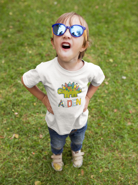 Personalized Back to School Kids Shirt - Back to School Dinosaur Toddler Shirt - Custom Boy T-Shirt - 3.jpg