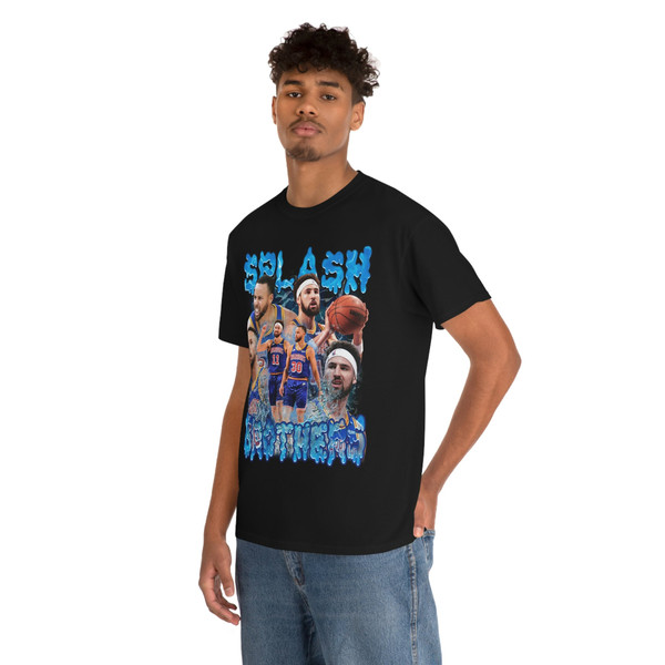 Splash Brothers T-Shirt  Stephen Curry  Klay Thompson  GSW  Golden State  Vintage 90s Inspired Rap Tee  Warriors  For Basketball Fan - 2.jpg