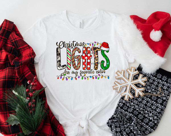 Christmas Lights Are My Favorite Color,Christmas T-shirt,Christmas Family Shirt,Christmas Gift,Holiday Gift,Christmas Family Matching Shirt - 2.jpg