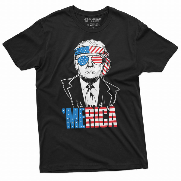 Merica USA Trump T-shirt DTJ 4th of July Cool Patriotic America Tee Mens Conservative republican Part Tee Shirt - 1.jpg