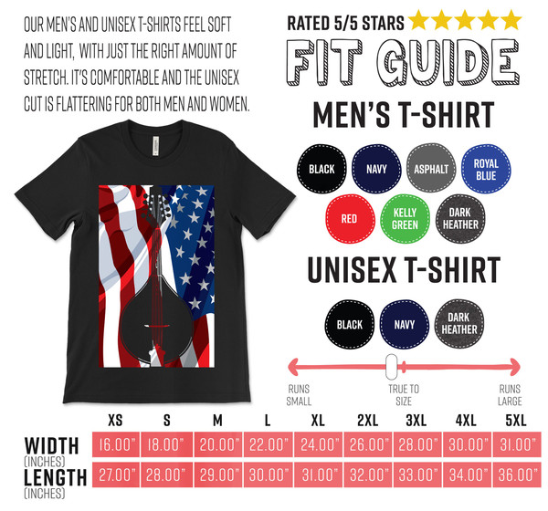 Mandolin American Flag 4th of July Country Music Tshirt Moon Bluegrass T-Shirt, USA Band Members Musicians Gift, Dad Father's Day Birthday, - 2.jpg