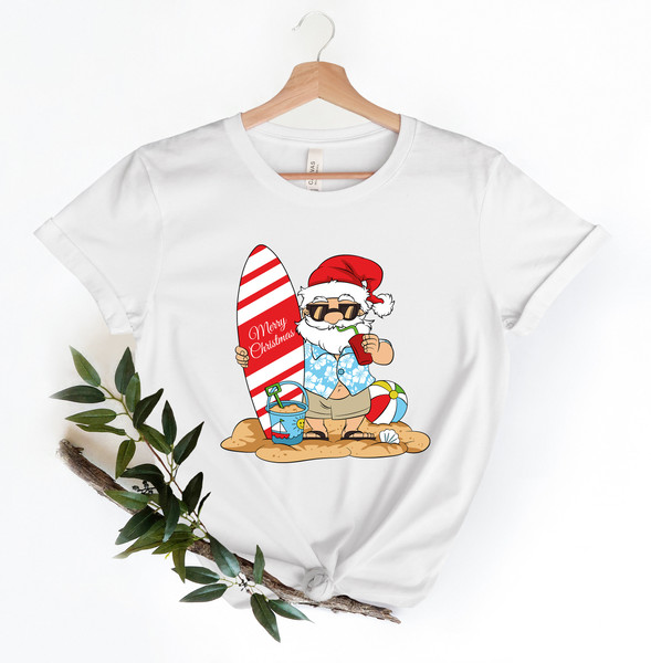 Christmas in July Shirt, Santa Shirt, Vacation Shirt, Mid of Year Shirt, Summer Vacation Shirt, Summer Santa Shirt, Holiday Vacation Shirt - 1.jpg