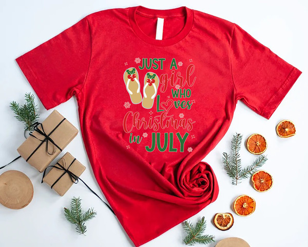 Just A Girl Who Loves Christmas In July,Christmas In July Shirt,Christmas At The Beach Tee,Summer Christmas Woman's Outfits,Tropical Xmas - 5.jpg
