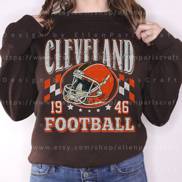 Vintage Cleveland Football Crewneck Sweatshirt, Cleveland Football Oversized Shirt, Cleveland Football ShirtSweatshirtHoodie - 3.jpg