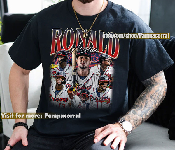 Ronald Acuna Jr Shirt, Baseball shirt, Classic 90s Graphic Tee, Unisex, Vintage Bootleg, Gift, Retro - 4.jpg