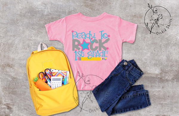 Ready to Rock 1st Grade,1st Grade Gift,Girl School Shirt,First Grade Crew,1st Day Of School,First Grade Outfit,Back To School,Cute Girl Tee - 5.jpg