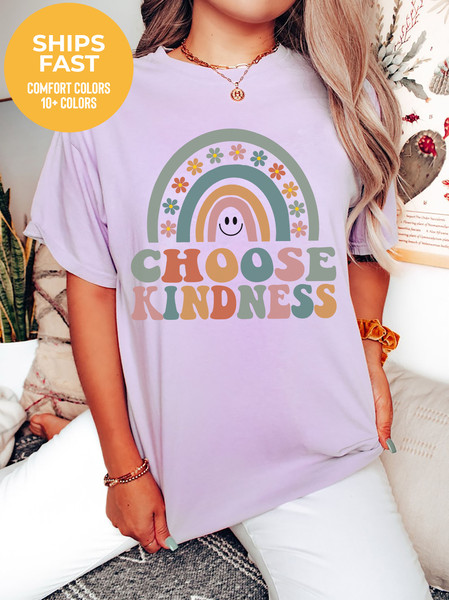 Choose Kindness Shirt, Retro Teacher Shirt, Cute Teacher Tshirt, Kindergarten Teacher T Shirt, Preschool Teacher Tee, New Teacher Gift - 2.jpg