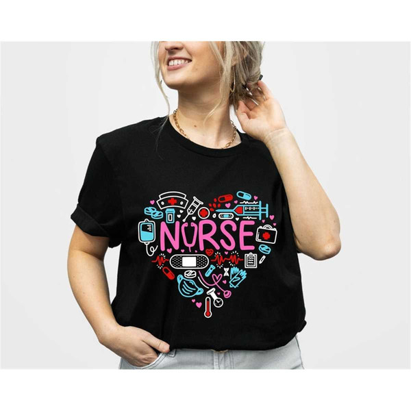 Love Nurse Shirt, Nurse T-shirt, Nurse Tees, Cute Nurse Shirts