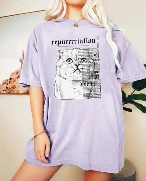Reputation Cat Comfort Colors® Shirt, The Eras Tour Cat Shirt, Karma Is A Cat Shirt, Swiftie Shirt, Taylor Swift Shirt,Midnights Album Shirt - 2.jpg