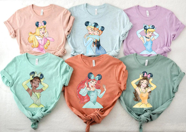 Disney Princess Comfort Colors® Shirt, Cinderella Princess Shirt, Snow White Shirt, Belle Princess Tee, Disneyworld Shirt, Disney Girl Shirt - 1.jpg