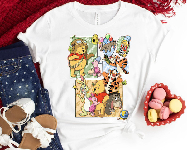 Disney Winnie The Pooh Cute Characters Shirt, Pooh Eeyore Piglet Tigger Magic Kingdom, Walt Disney World, Disneyland Family Matching Shirts - 2.jpg