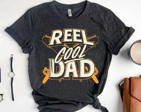 Reel Cool Dad Vintage Fishing Fisherman Father's Day T-Shirt