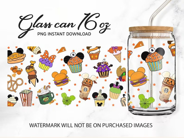 Halloween Can Glass Wrap, 16oz Can Glass, Trick or Treat Can Glass, Boo Bash Can Glass, Libbey Can Glass Wrap,Tumbler Wrap, Instant Download.jpg